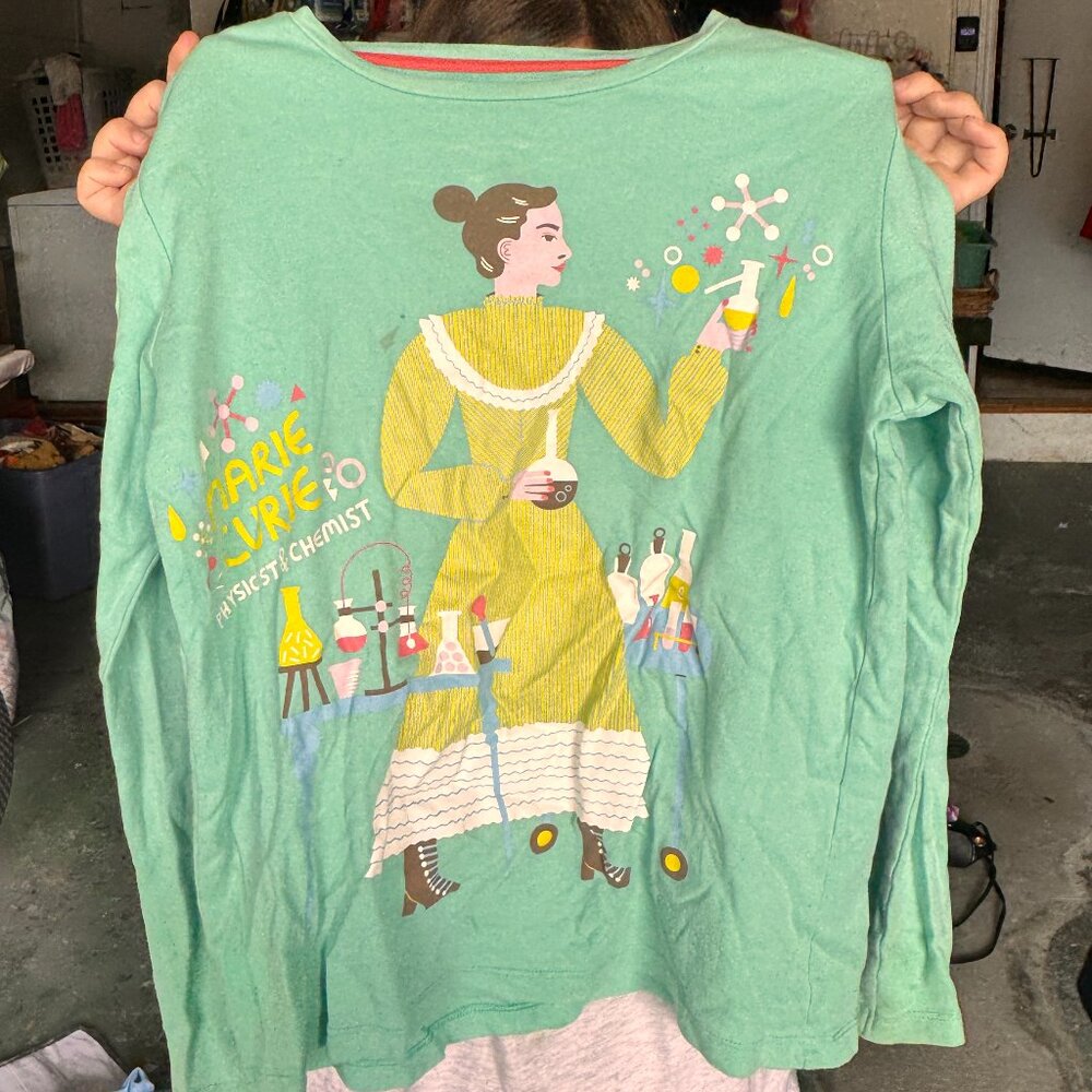 Trailblazer Madame Curie Long Sleeve Shirt Size 12 Piccolina